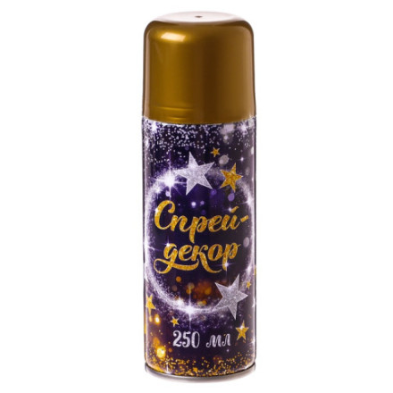 Спрей для новогоднего декора, блёстки, цветной МИКС