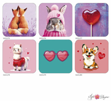 Набор мини-открыток Любовь ассорти №260