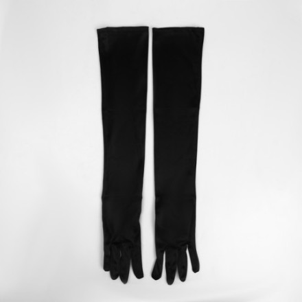 Перчатки женские, чёрные, длинные Честный знак