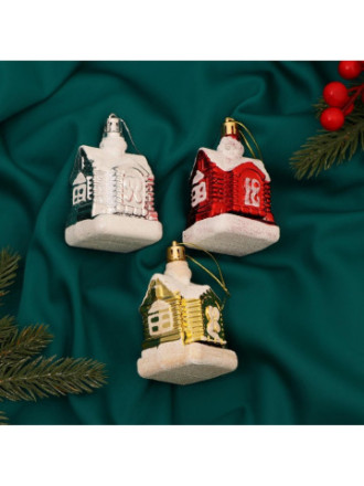 Ёлочные игрушки «Изба Деда Мороза», МИКС