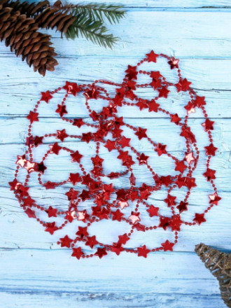 Бусы на ёлку «Звёзды», МИКС