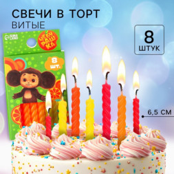 Свечи для торта «С Днем Рождения», Чебурашка