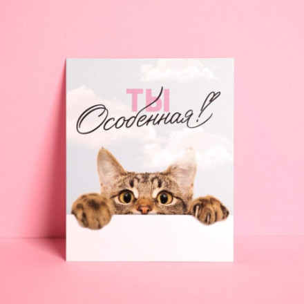 Набор мини-открыток инстаграм «Ты особенная», кот