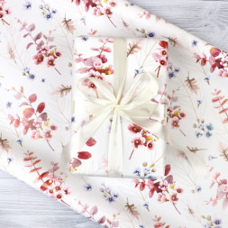 Бумага упаковочная глянцевая &quot;Акварельные цветы&quot;