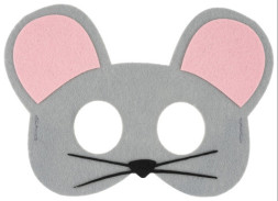 Маска карнавальная, из фетра, Мышонок, Серый