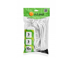 Сетевой удлинитель ПВС 2х1 3роз. 3м 10А