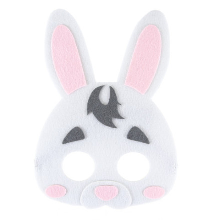 Маска карнавальная, из фетра, Зайчонок, Белый