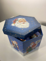 Новогодний набор Елочных шаров Merry Christmas с Санта-Клаусом