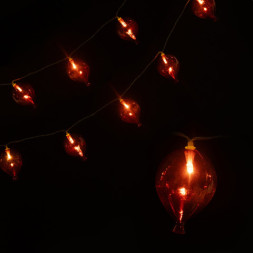 Светодиодная гирлянда Воздушные шарики, IP 20, Красный/Теплый белый