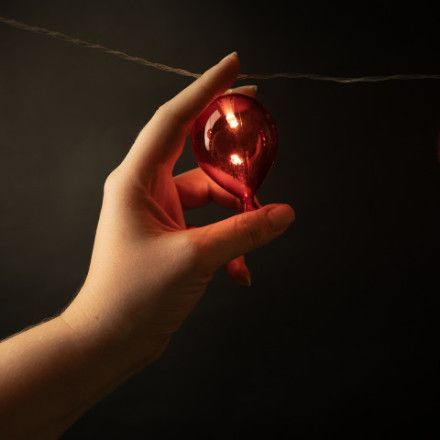 Светодиодная гирлянда Воздушные шарики, IP 20, Красный/Теплый белый