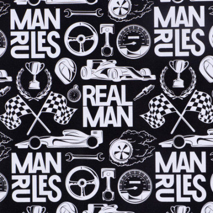 Бумага упаковочная глянцевая двухсторонняя «Брутальность», гоночные машины