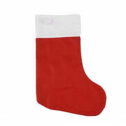 Декоративный новогодний носок, Красный