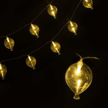Светодиодная гирлянда Воздушные шарики, IP 20, Желтый/Теплый белый