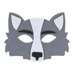 Маска карнавальная, из фетра, Волчонок, Серый