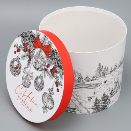 Коробка цилиндр «Уютные мгновения», Новый год #нг