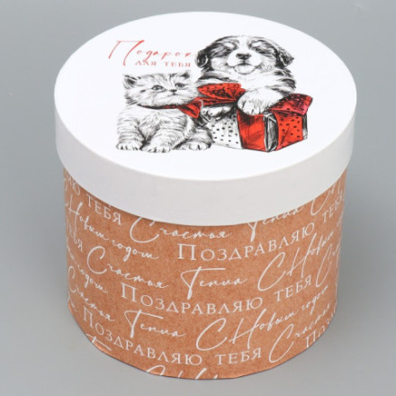 Коробка цилиндр «Уютные мгновения», Новый год #нг