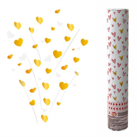 Пневмохлопушка Свадебные сердечки