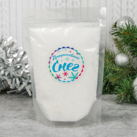 Снег искусственный сыпучий для декора «Мягкий с блёстками»