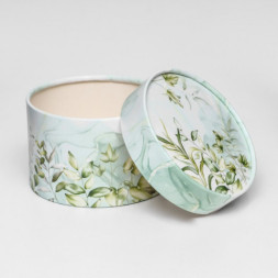 Коробка-цилиндр &quot;Акварельная весна&quot;, завальцованная