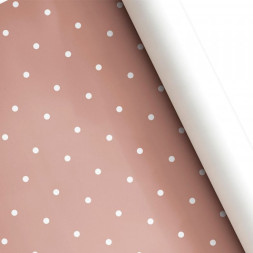 Бумага подарочная &quot;Белый горох&quot;, коричневый