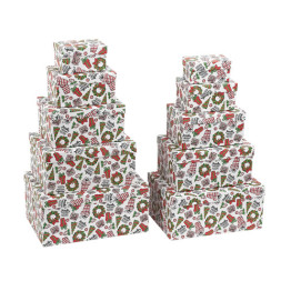 Коробка подарочная &quot;Новогодний принт&quot; #нг