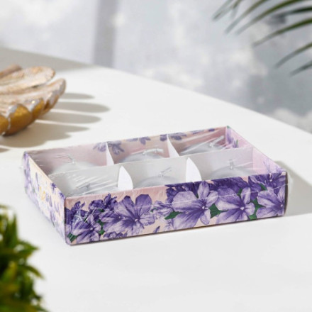 Набор свечей плавающих «Овал», серебристая