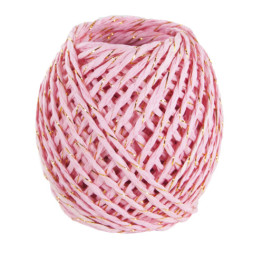 Бумажный шпагат Золотая нить, Розовый