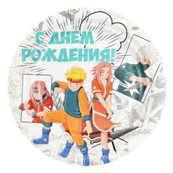 Тарелки &quot;С днем рождения&quot; Стиль Аниме
