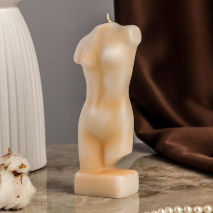 Свеча декоративная «Фигура женщины», мрамор