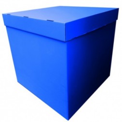 Коробка-сюрприз Синяя, самосборная крышка