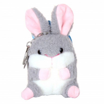 Брелок-мягкая игрушка с подвесом Кролик, серый