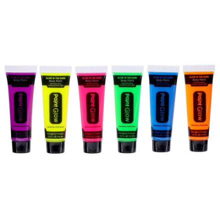 Грим для лица, неон, светится в темноте, МИКС