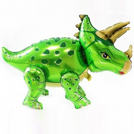 3D фигура Динозавр Трицератопс, Зеленый 90 см (надутая)