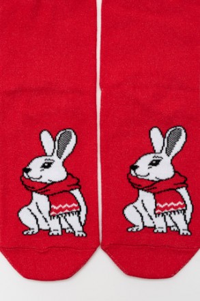 Носки подарочные &quot;Кролик Тим&quot; женские, красный