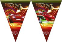 Распродажа! Гирлянда-вымпелы &quot;Тачки. Неоновый город&quot; / Cars Neon