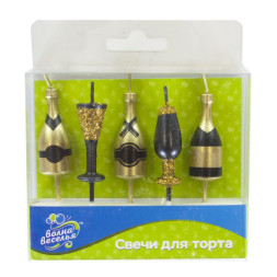 Свеча Фигура, Шампанское и бокалы, Ассорти