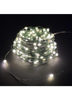 Светодиодная гирлянда &quot;Роса&quot;, зеленый провод, Холодный цвет