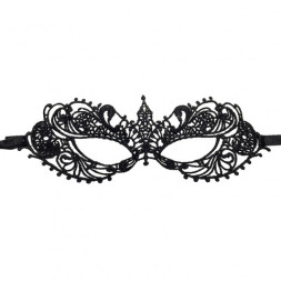 Маска кружевная, фигурная, Герцогиня, Черный