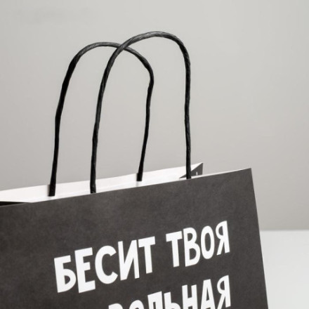 Пакет подарочный, упаковка, «Бесит»