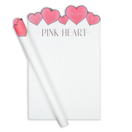 Бумага фигурная для цветов 70гр., &quot;Сердца&quot;, белая