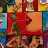 Распродажа Бумага упаковочная глянцевая &quot;pop art&quot; Красный