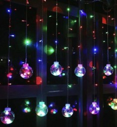 РАСПРОДАЖА! Новогодняя светодиодная гирлянда &quot;Бахрома&quot; разноцветная, 10 шариков