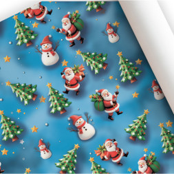 Бумага подарочная &quot;Мелодия Рождества&quot; Снеговик