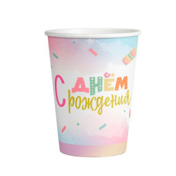 Стаканы &quot;С Днем Рождения&quot; Маршмеллоу