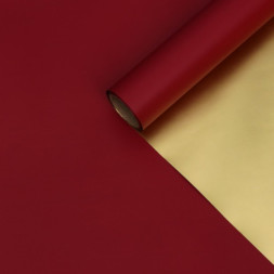 Пленка для цветов «Пленка с золотом», винная