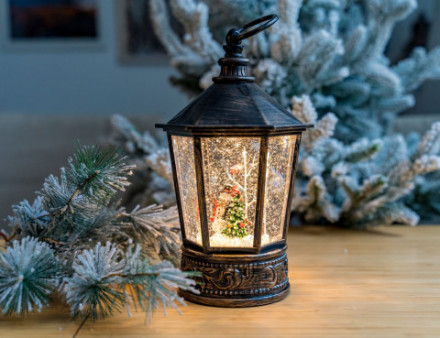 Новогодний светодиодный фонарь в ассортименте