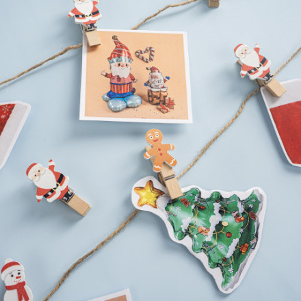 Декоративные прищепки, Новый Год, Ассорти