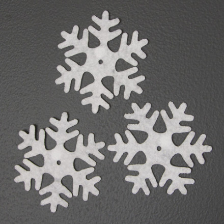 Украшение на скотче Снежинки Пушинки, Белый